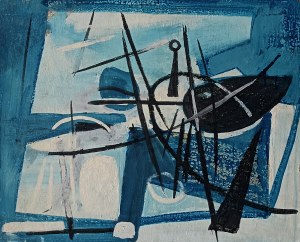 A.N., Abstract composition blue