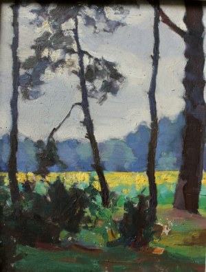 A.N., Paysage avec arbres