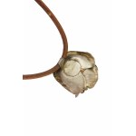 Pawel Mirowski, Silver necklace rose pendant on thong