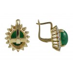 Earrings emeralds 5.25ct diamonds 0.64ct H/Si