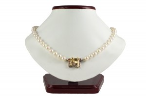 Sea pearl necklace fi 6.2-7mm diamond clasp