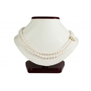 Dvojitý perlový náhrdelník 5,4-5,85 mm