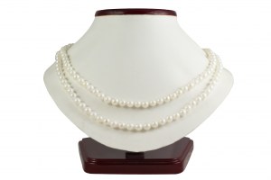 Dvojitý perlový náhrdelník 5,4-5,85 mm
