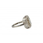 Ring im Art-Deco-Stil Smaragd mit Diamantschliff 1,07ct G/Si