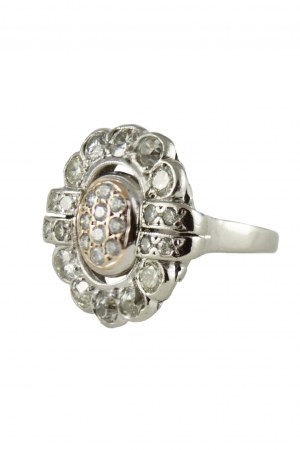 Bague Art Déco diamants ~1.825ct H-L/VS-P1