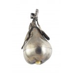 Bell pendant pear silver early 20th century