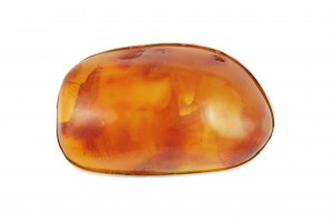 Broche ambre cognac en or