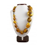 Honey amber bead necklace