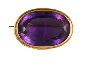 14K Amethyst-Brosche