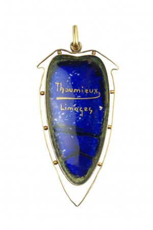 artista Thoumieux, Limoges, Francia, Ciondolo Limoges Francia 18K