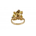 Zlatý koktailový prsteň so zafírmi 1,45 ct