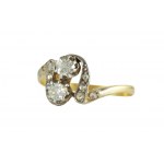 Art Deco France 0.12ct+0.16ct H-I/Si ring