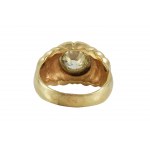 Gold signet ring 3.11 ct I/VS2