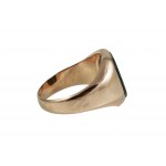Zlatý erbovní prsten s heliotropem