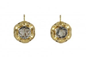 Boucles d'oreilles aigue-marine en or 14K