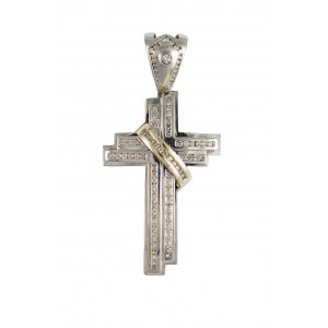 Pendentif croix en or avec diamant 1.22ct