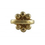 Bague or grenats marquise 18K rosettes