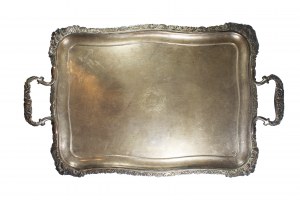 Vassoio d'argento XIX secolo Russia