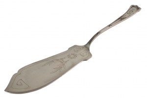 Art Deco silver cake spatula