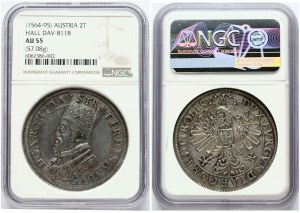 Tyrol 2 Taler ND (1601-1604) Hall NGC AU 55 TOP POP