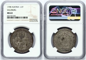 Salisburgo 1/2 Taler 1708 NGC MS 63