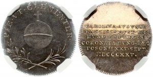 Medaile 1825 Korunovace Karoliny Augusty NGC MS 62 TOP POP