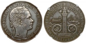 2 Taler 1857 A Železnice Vídeň-Terst NGC PF 58