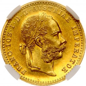 Rakouský dukát 1890 NGC MS 65 PL