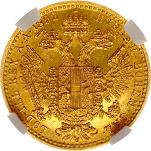 Rakúsky dukát 1892 NGC MS 62