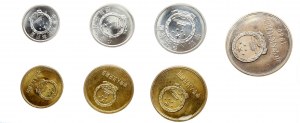 China 1 Fen - 1 Yuan 1980 Satz Satz von 7 Münzen