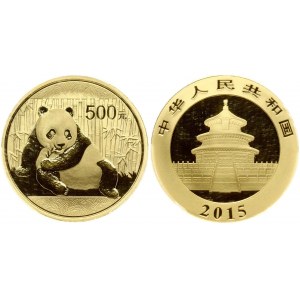 Chiny 500 juanów 2015 Panda PCGS MS 69