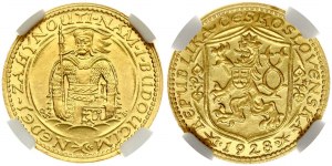 Tchécoslovaquie Ducat 1928 NGC MS 62