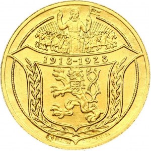 Czechoslovakia 2 Ducats 1928 10th Anniversary of Czechoslovakia