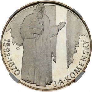 Československo 500 korún 1992 Jan Amos Komenský NGC PF 66 ULTRA CAMEO