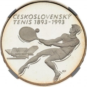 Tchécoslovaquie 500 Korun 1993 Tennis Tchécoslovaque NGC PF 66 ULTRA CAMEO