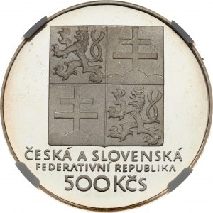 Tschechoslowakei 500 Kronen 1993 Tschechoslowakisches Tennis NGC PF 66 ULTRA CAMEO
