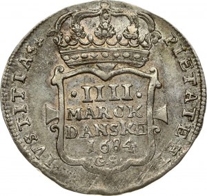 Dänemark 4 Mark 1684 GS (R)