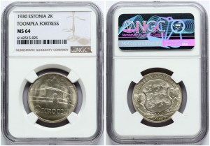 Estonie 2 Krooni 1930 NGC MS 64