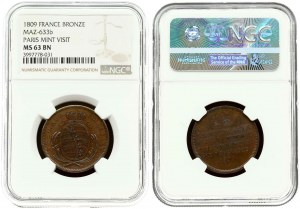 Medaglia 1809 Parigi Visita Zecca NGC MS 63 BN TOP POP