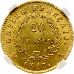 Francja 20 franków 1813 A NGC MS 61
