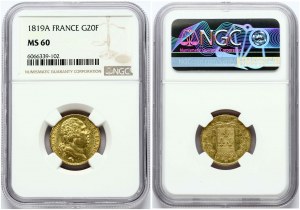 20 franków 1819 A NGC MS 60