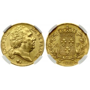 20 frankov 1819 A NGC MS 60