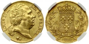 20 frankov 1819 A NGC MS 60