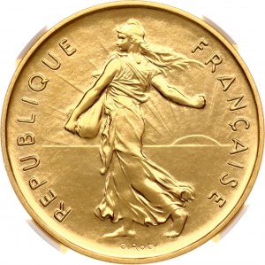 Francúzsko 5 frankov 1973 Piefort Gold NGC PROOF DETAILS