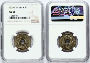 Indocina francese 5 centesimi 1939 NGC MS 66