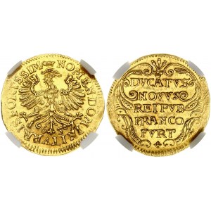 Frankfurtský dukát 1657 NGC MS 64 TOP POP