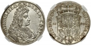 Brandeburgo-Prussia 2/3 Taler 1694 ICS NGC MS 62 TOP POP