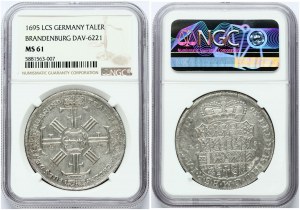 Brandeburgo-Prussia Taler 1695 LCS NGC MS 61