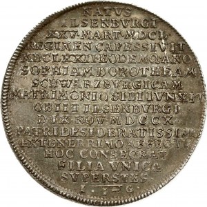 Německo Stolberg-Wernigerode 1 Thaler 1710 CW//IIG Ludwig Christian Smrt