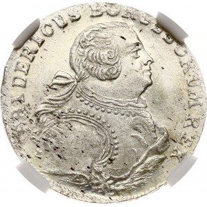 Niemcy Prusy 6 Groscher 1756 E NGC MS 64